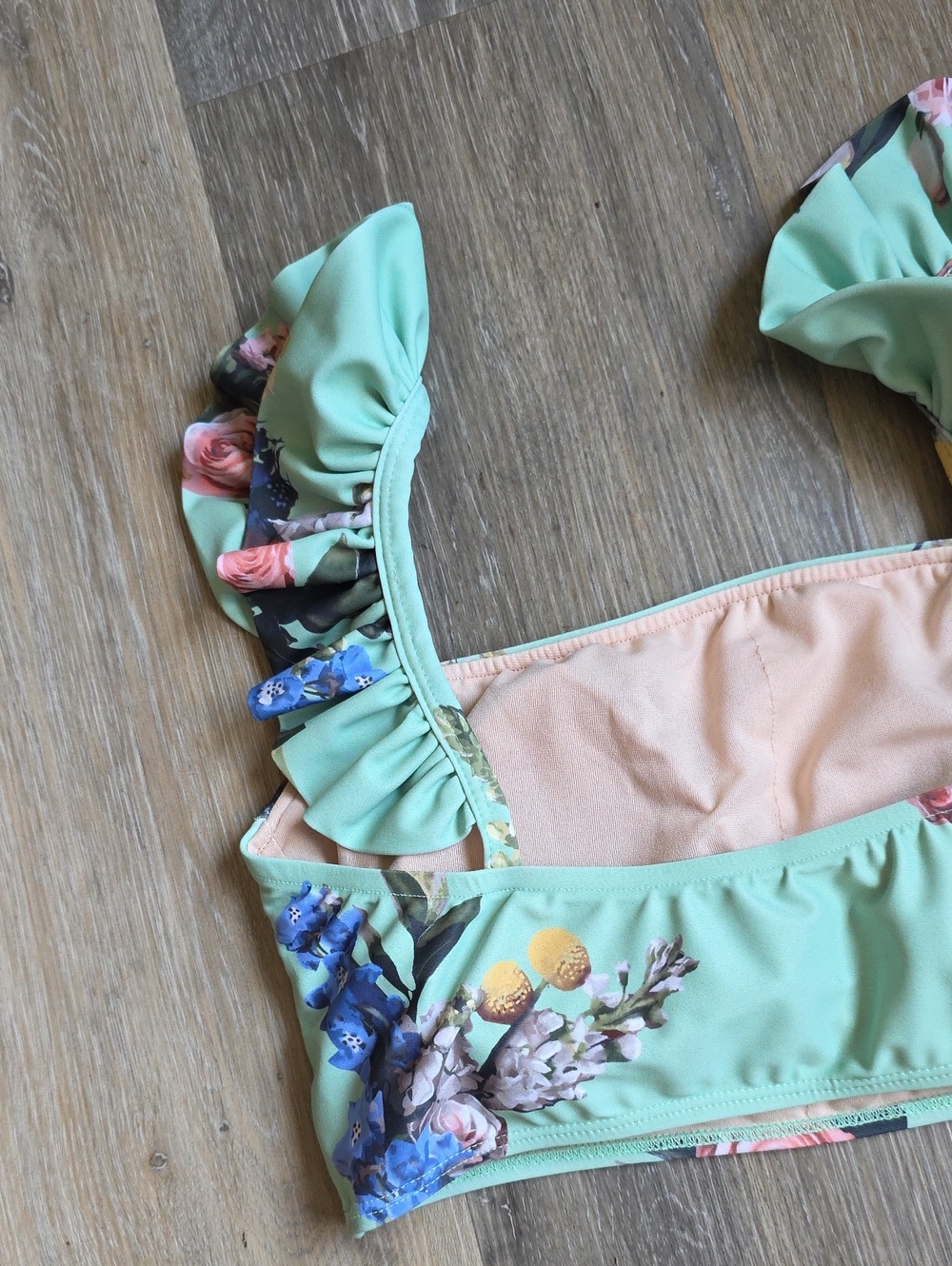 Albion Floral Ruffle Bikini Top - Picture 6 of 12